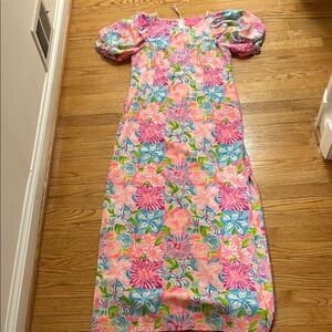 Lilly Pulitzer Pink and Blue Floral Dress NWTs Sz 12